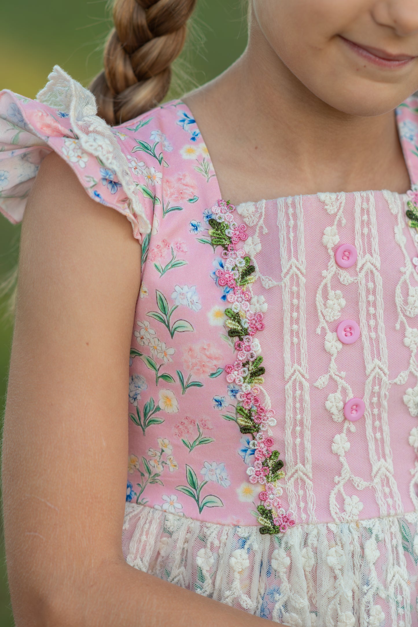 Pink Floral Sawyer Set (choice of length and chest design)