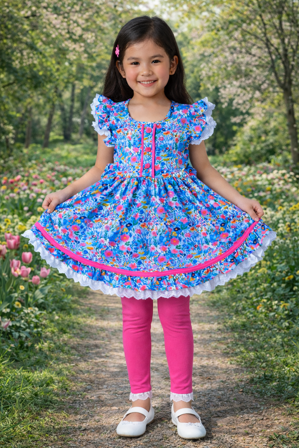 Pops Of Spring Oliviah 3 piece Set (tunic or dress ) Presale