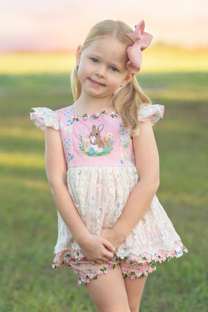 Pink Floral Sawyer Set (choice of length and chest design)