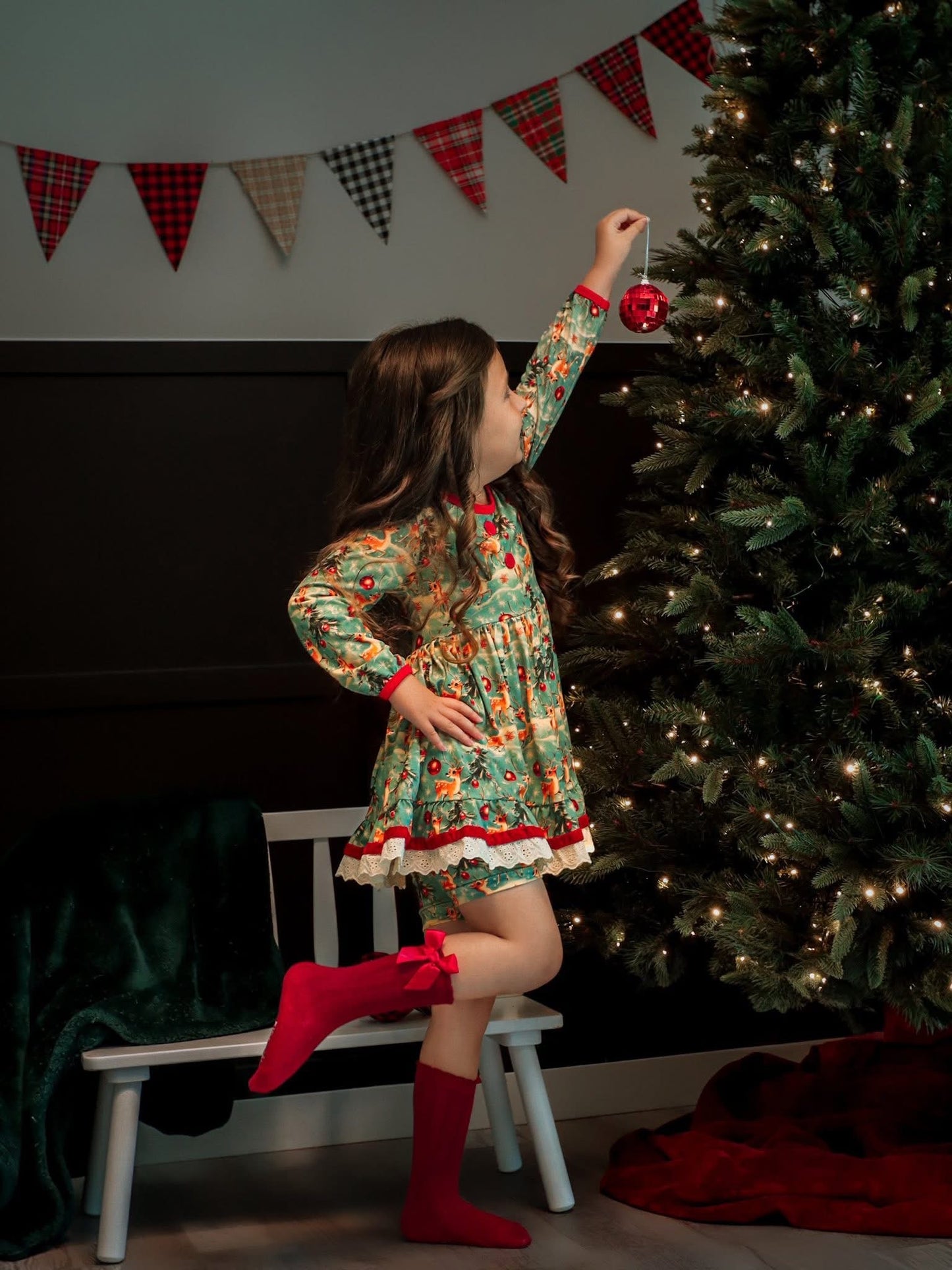 LPK Vintage Reindeer Dress Set