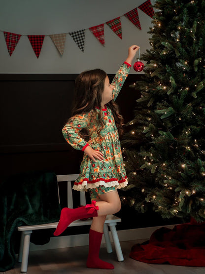 LPK Vintage Reindeer Dress Set