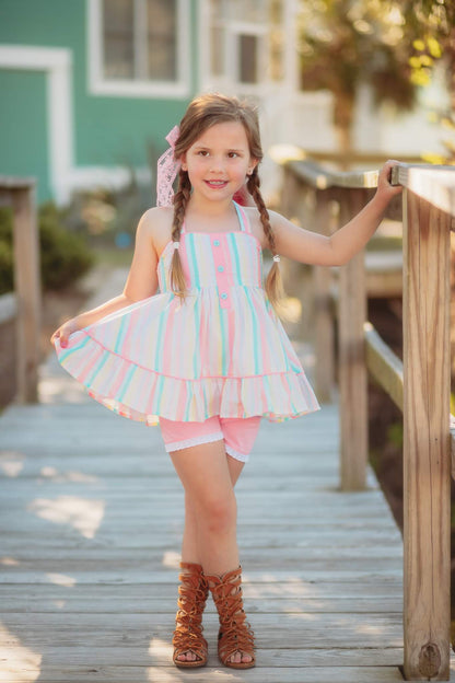 Sunset Stripes Tunic Set