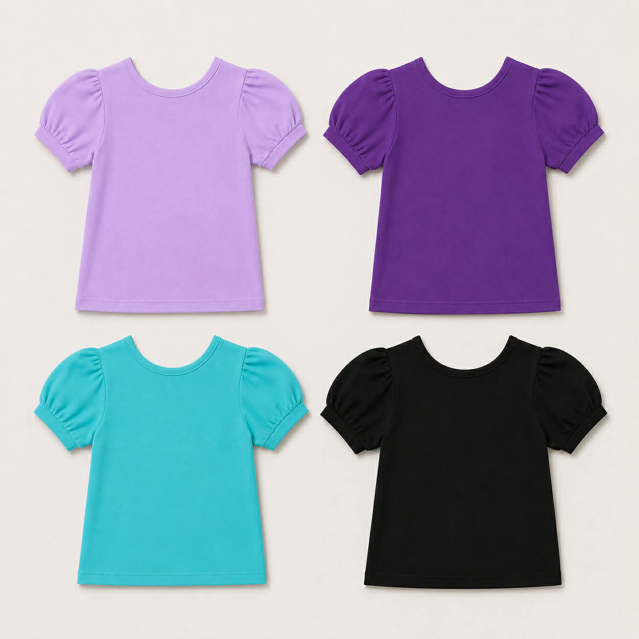 Spooky Cotton PUFF Sleeve Shirts (black, lavender, mint, purple) Preorder