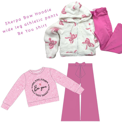 Wide Leg Pink Athletic Pants Presale