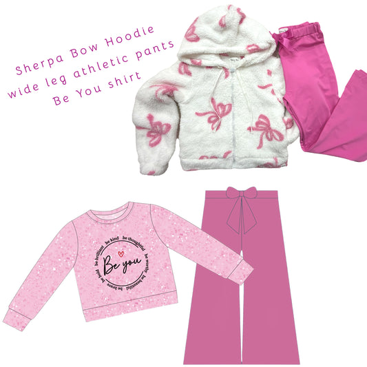 Wide Leg Pink Athletic Pants