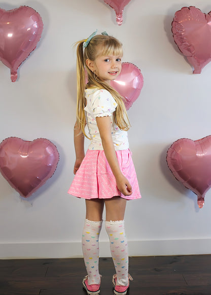 Love Hearts Athletic Skort Set