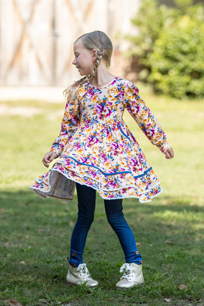 Jewel toned  floral Laila Set