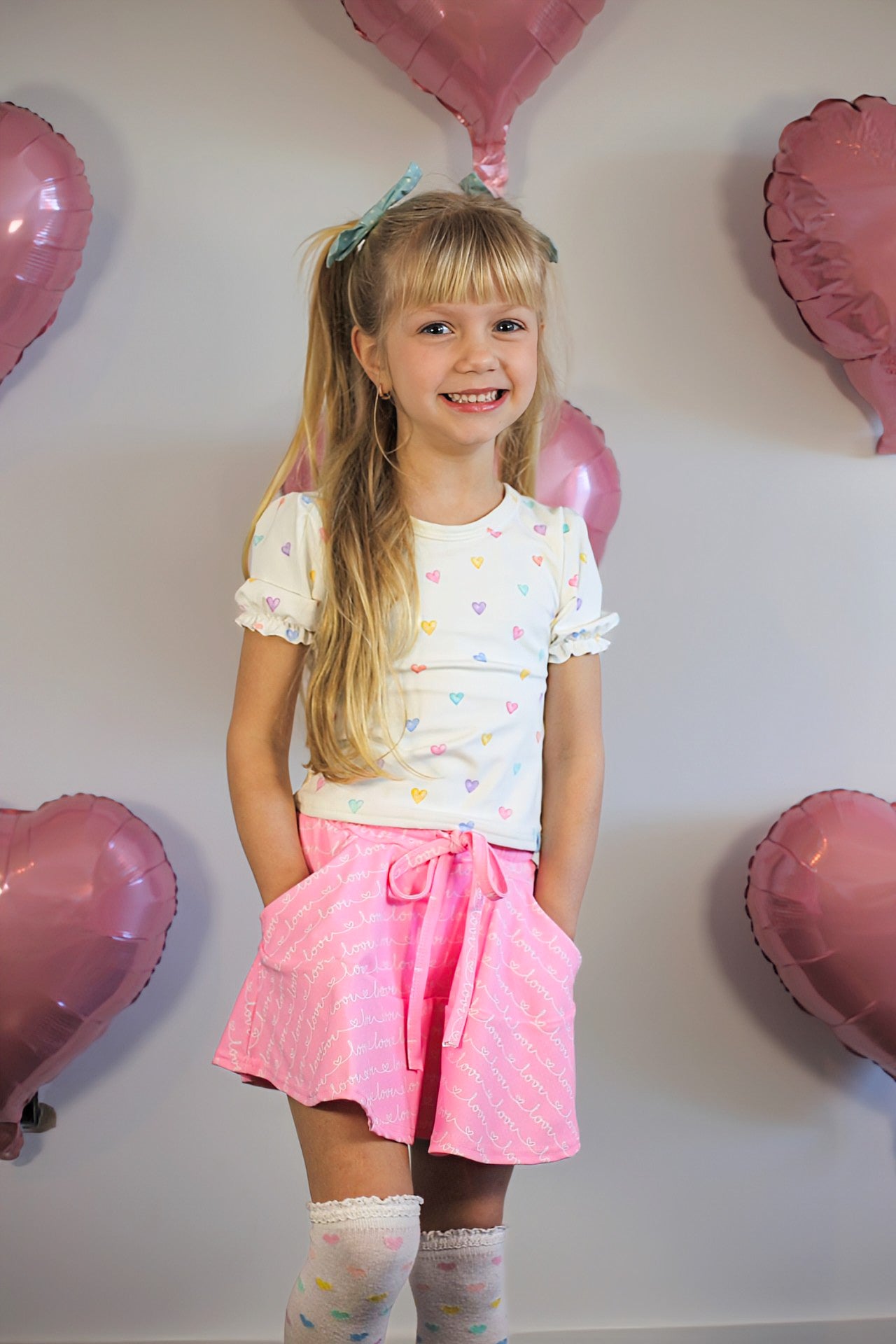 Love Hearts Athletic Skort Set