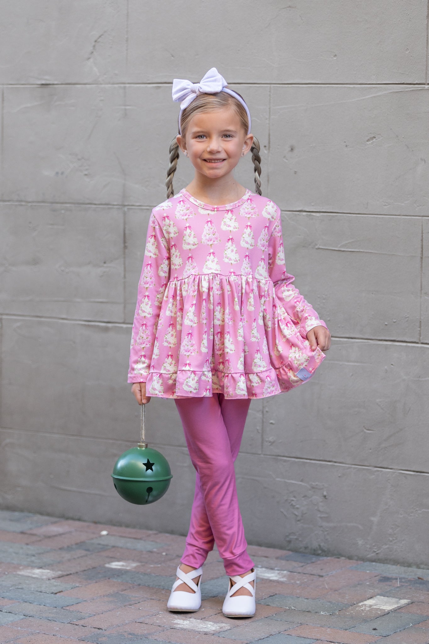 LPK Pink Vintage Floral Trees Tunic Set