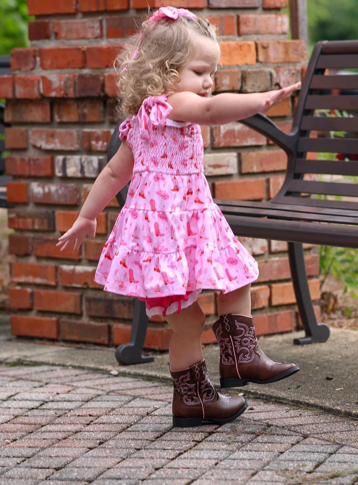 Cowboy Boot Dress set