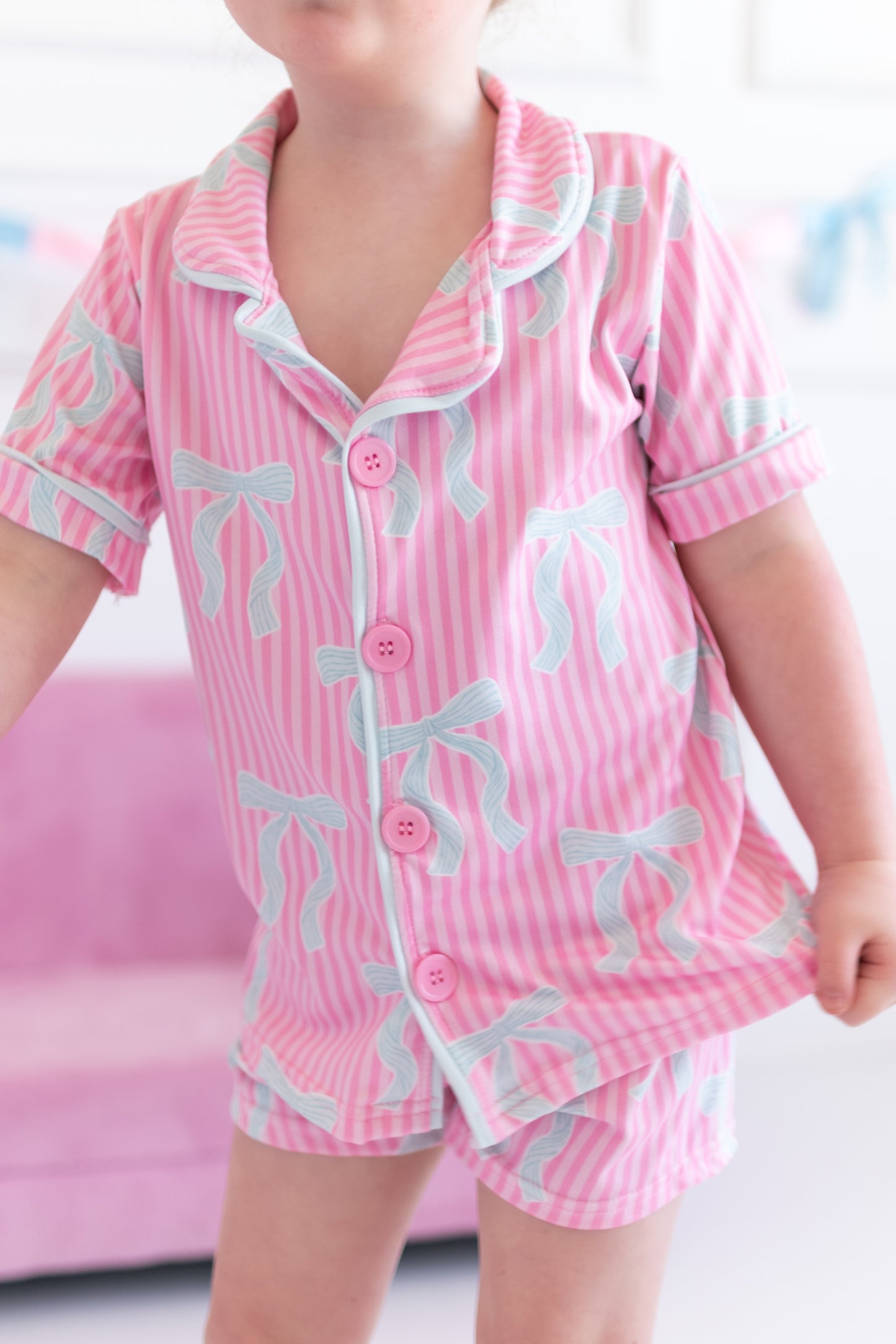 Bows Pjs (Mama or Girls)