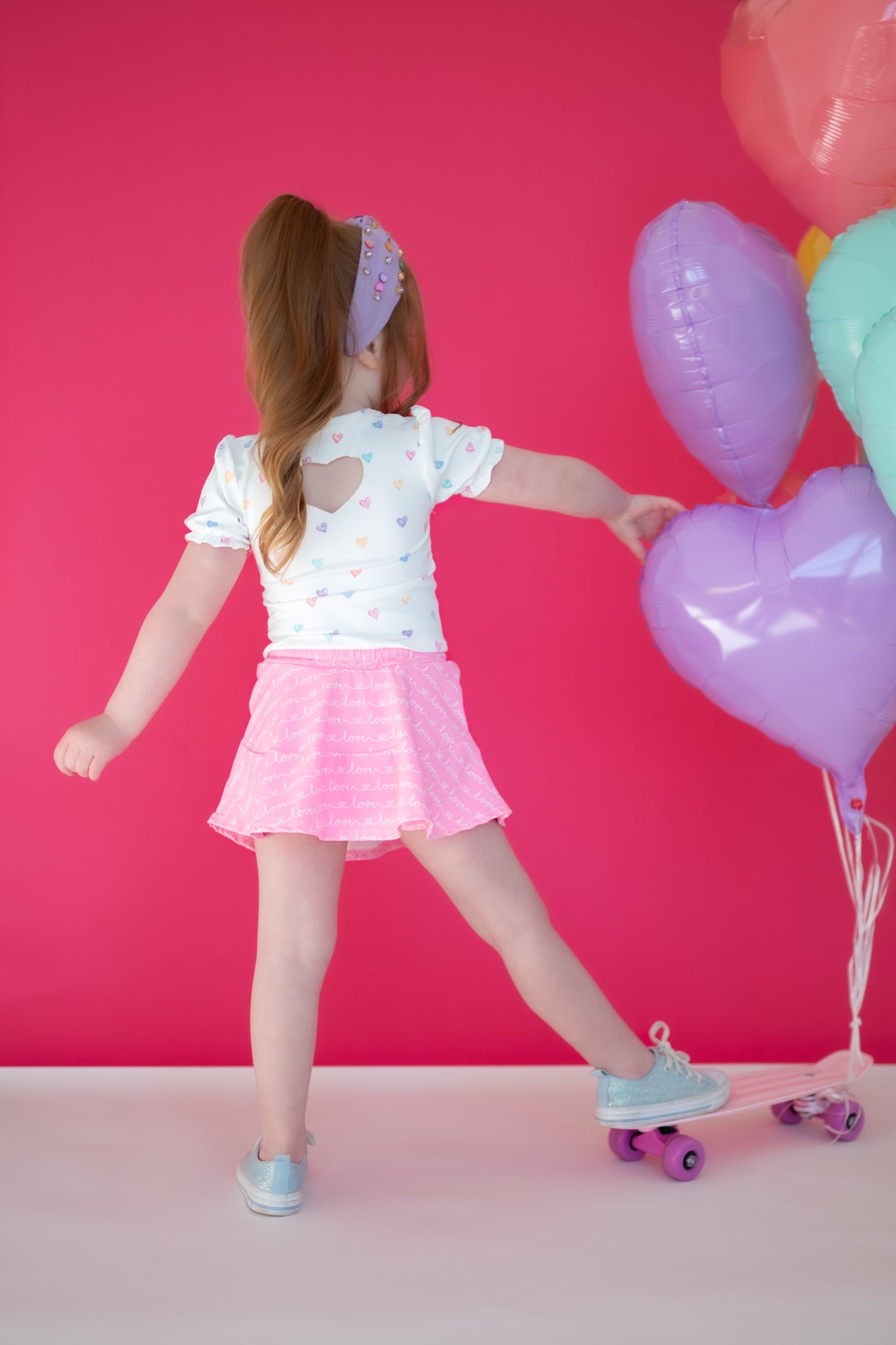 Love Hearts Athletic Skort Set