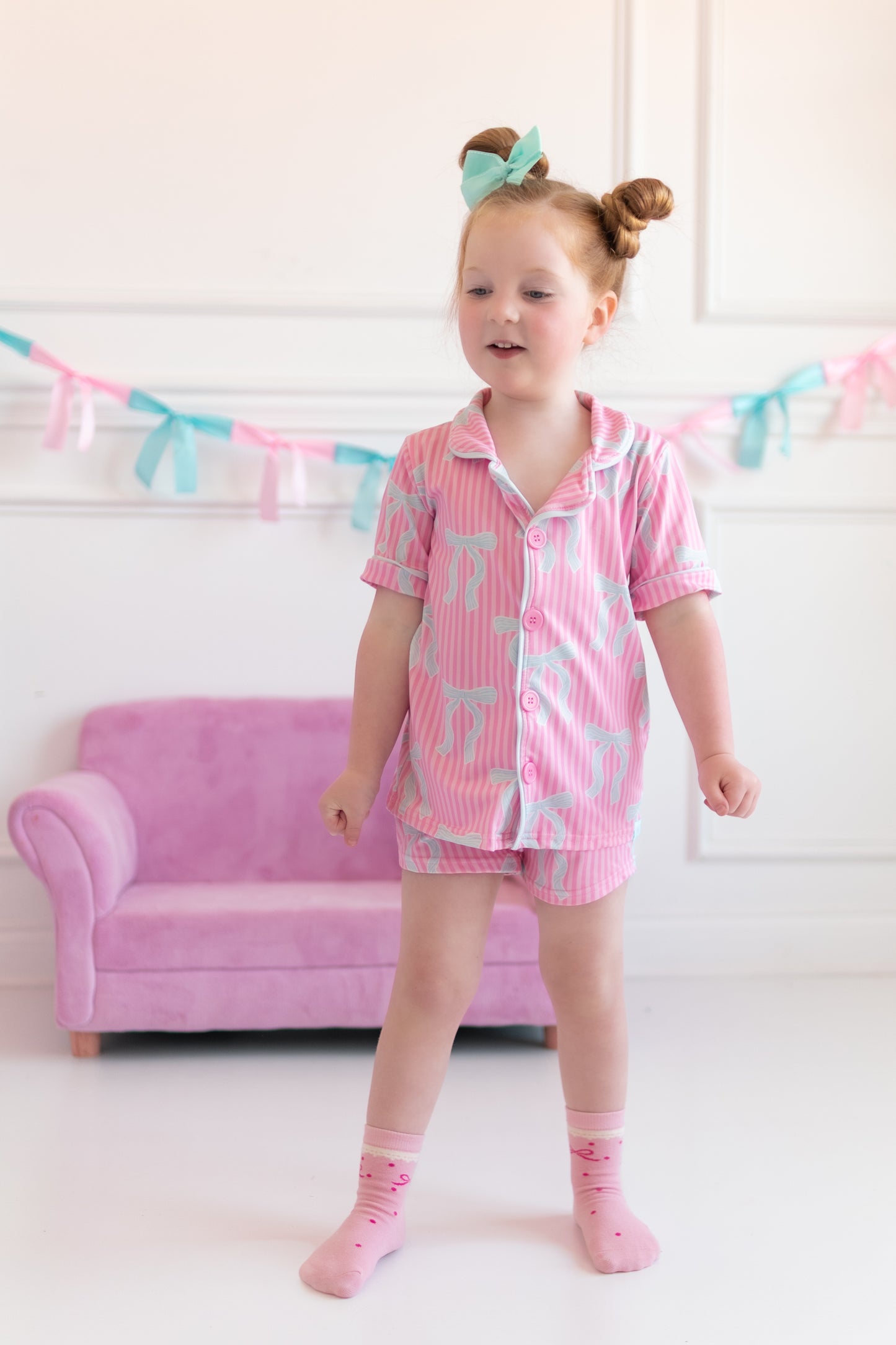 Bows Pjs (Mama or Girls)