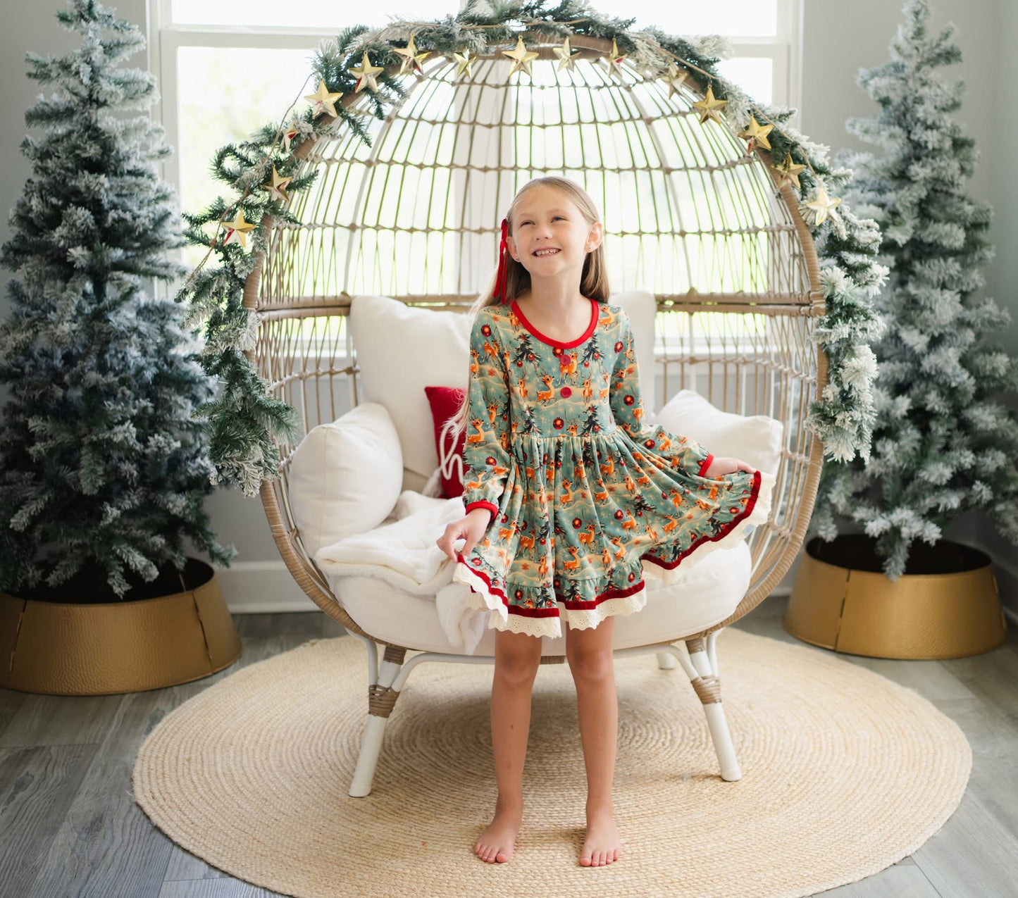 LPK Vintage Reindeer Dress Set