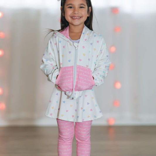 Love Hearts 3 Piece Athletic Set