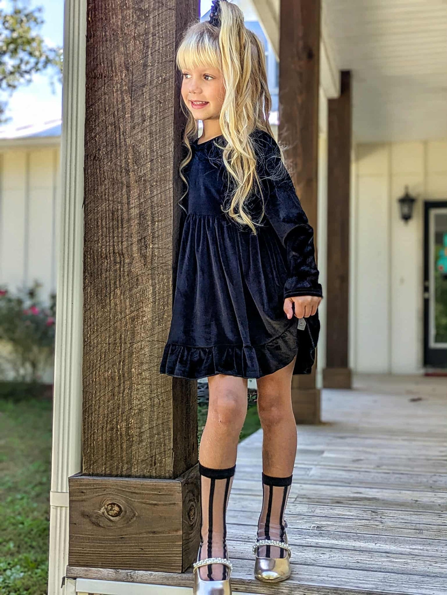 LPK Velvet Twirl dresses (pink, black, red)