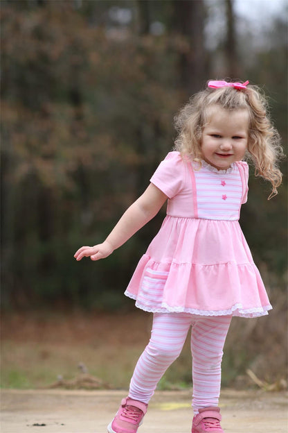 Pink Stripes Tunic Sets