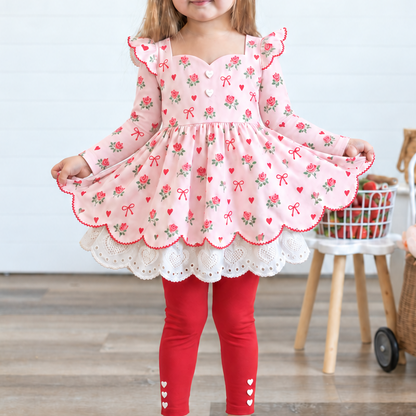 Bows & Hearts Sammy Tunic Set (short or long sleeve) Preorder (LOVE27)