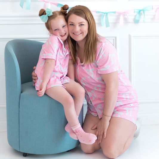Bows Pjs (Mama or Girls)
