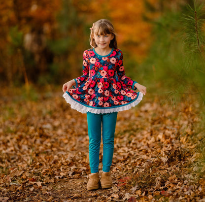 LPK Winter Floral Tunic Set