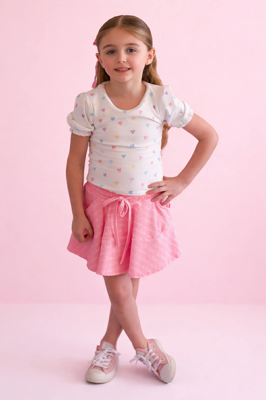 Love Hearts Athletic Skort Set