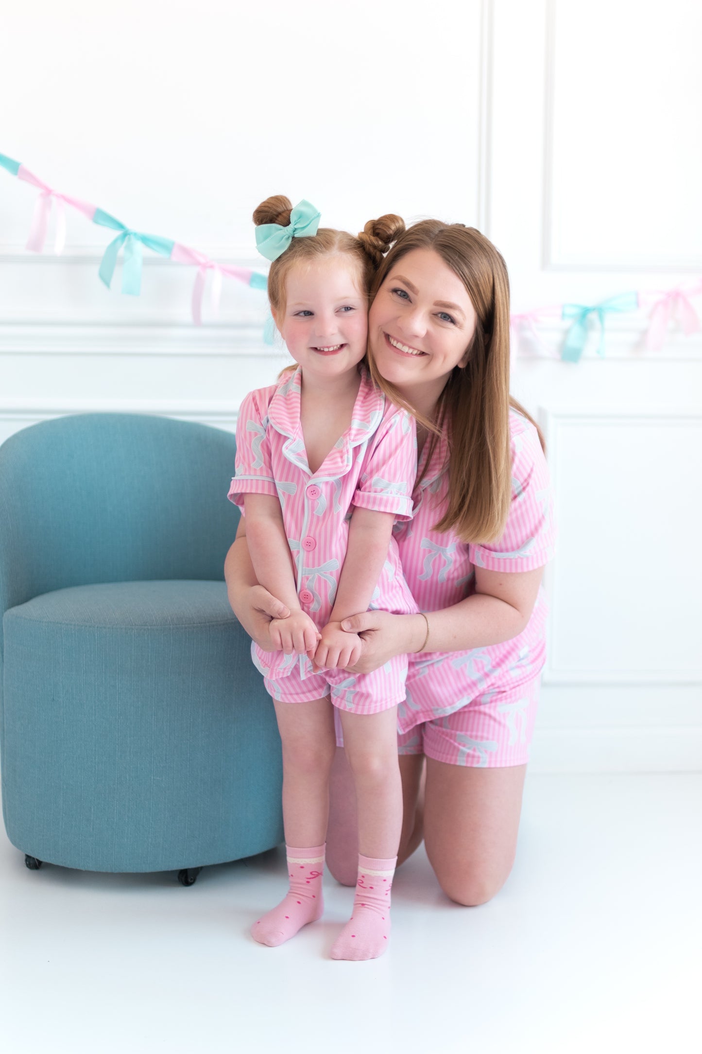 Bows Pjs (Mama or Girls)