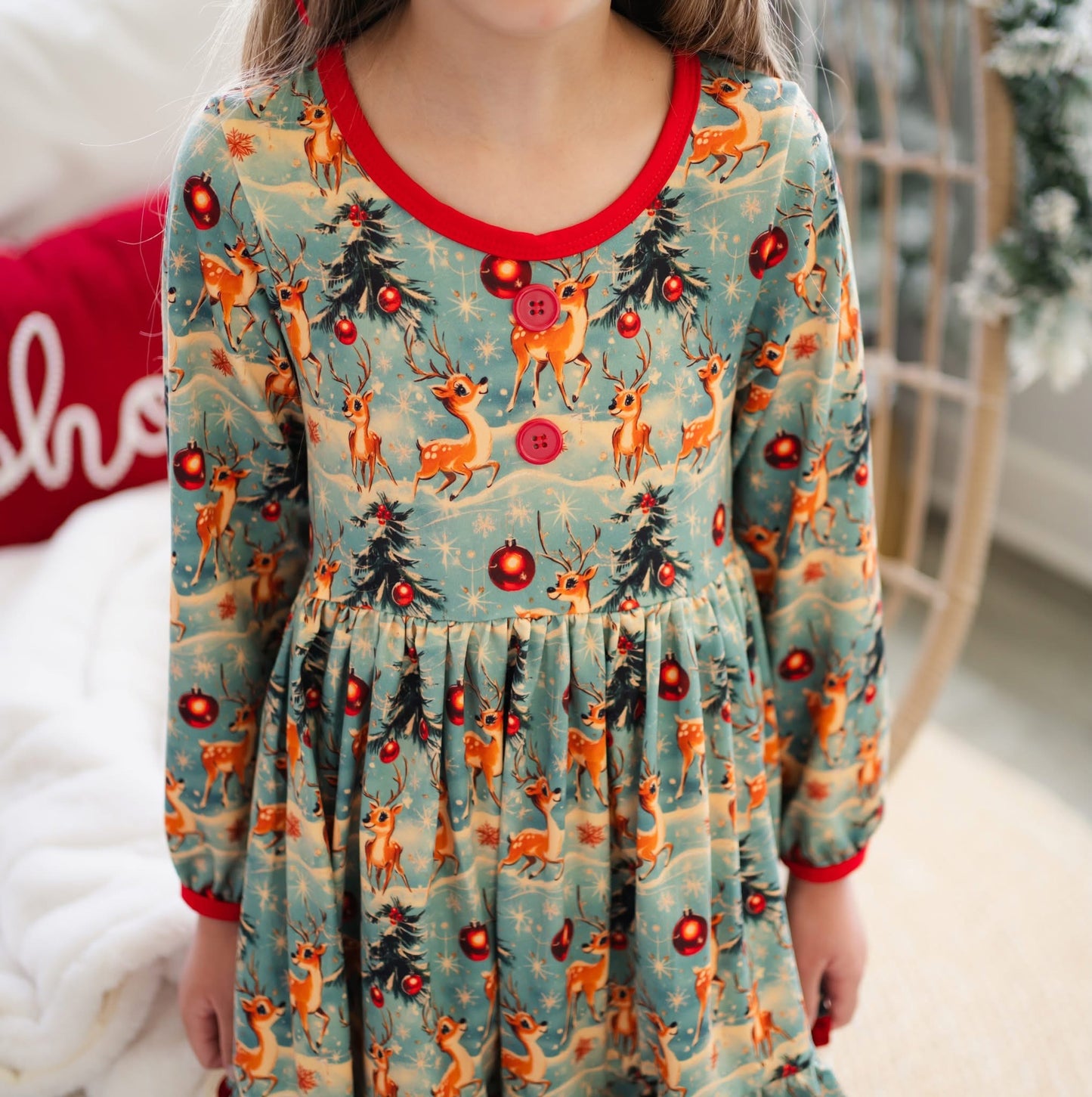 LPK Vintage Reindeer Dress Set