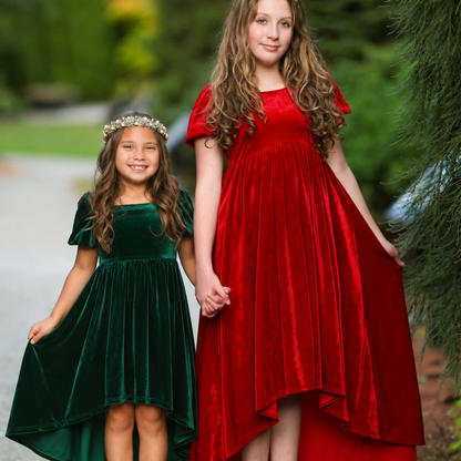 Girls Red or Green Annie Velvet HIGH/LOW Preorder CDU26