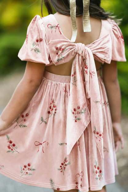 Holly Berry Annie Velvet Twirl Dress Preorder CDU26
