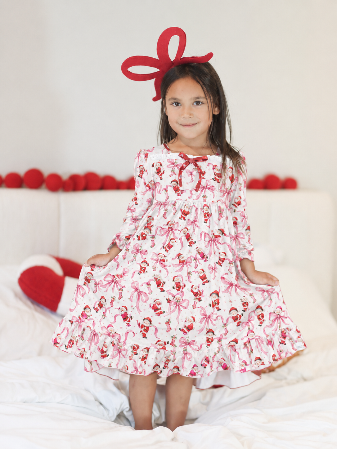 Maxi gown Santa Bows Preorder (FH26)