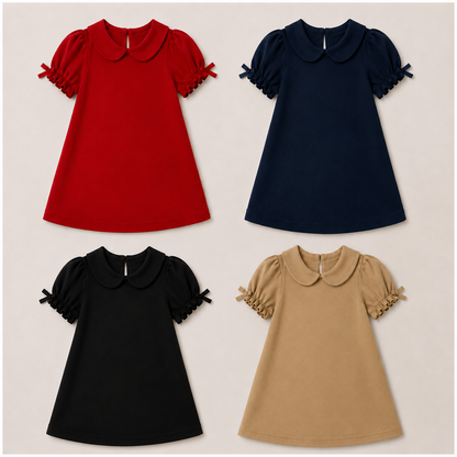 T-Shirt PeterPan Bow Dresses Fall Separates Preorder (4 colorways)