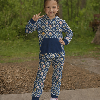 LPK Navy Scallop Jogger Set Presale