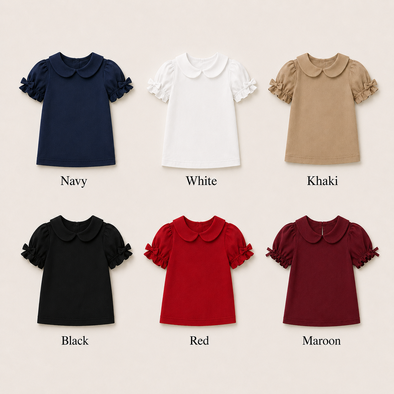 PeterPan Bow Shirts Fall Separates Preorder (6 colorways)