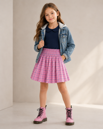 Knit Plaid Skorts Fall Separates Preorder (3 options)