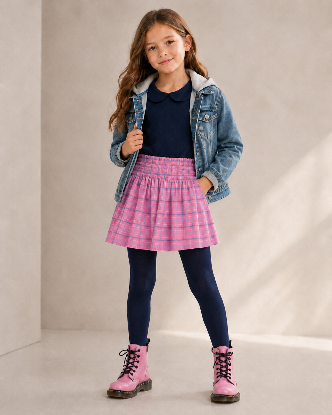 Knit Plaid Skorts Fall Separates Preorder (3 options)