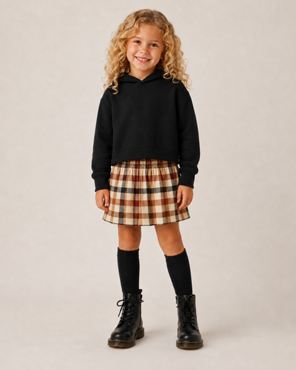 Knit Plaid Skorts Fall Separates Preorder (3 options)