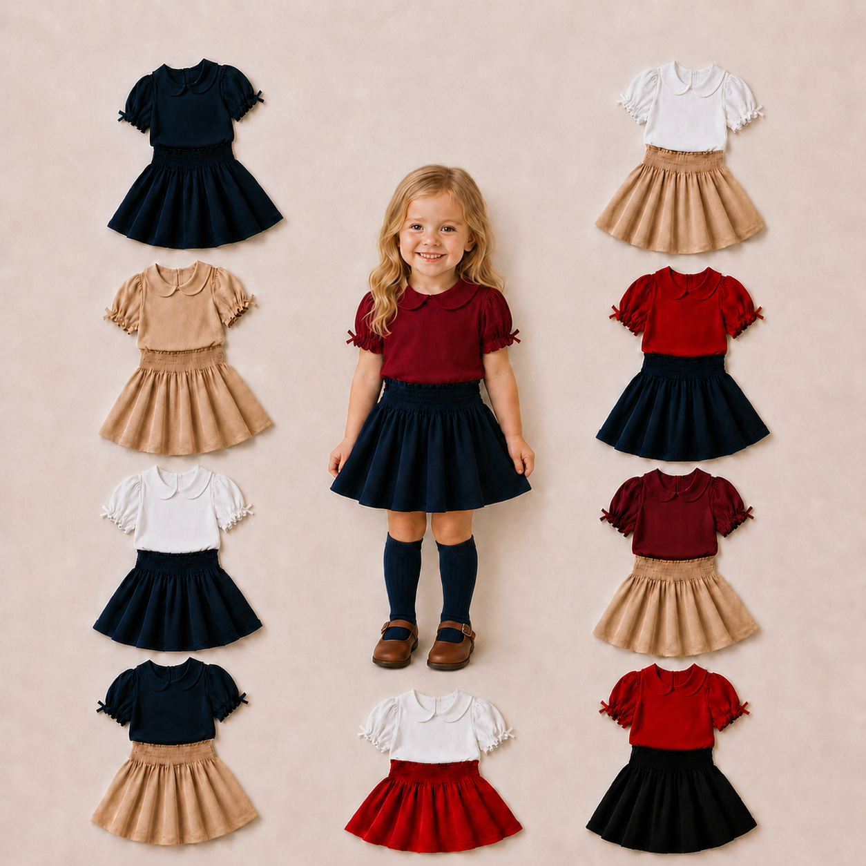 PeterPan Bow Shirts Fall Separates Preorder (6 colorways)