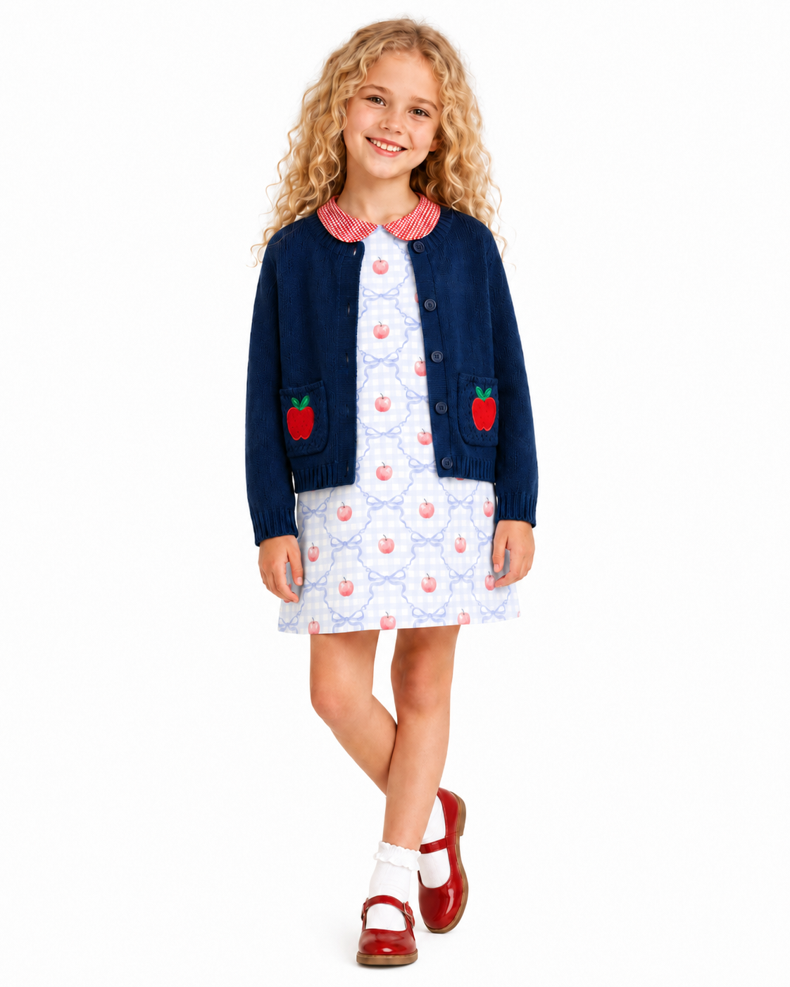 Apple Collection Pointelle Apple Cardigan Preorder