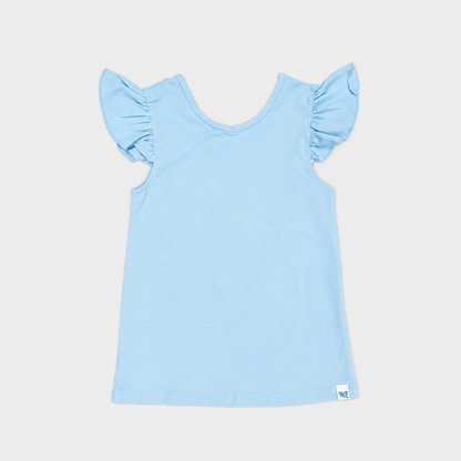 BTS Flutter Sleeve Shirts (pencil affirmation & blue)