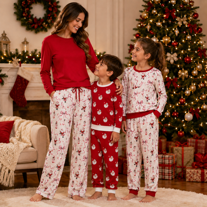 Adult Santa Bows Wide Leg Pants (FH26)