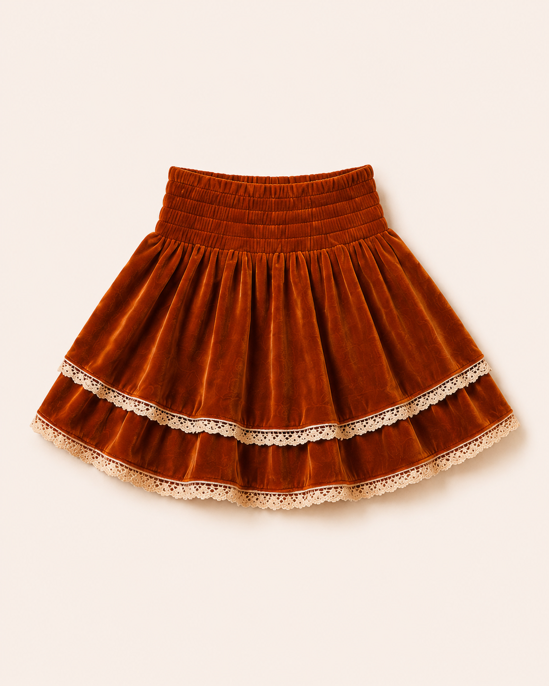 Rust Orange Velvet Skort Preorder FTF26