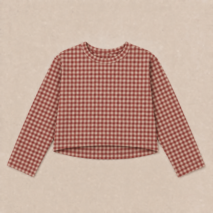 Boxy Shirts-long or short sleeve (Pumpkins & Gingham Preorder)