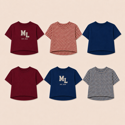 Boxy Shirts-long or short sleeve (Pumpkins & Gingham Preorder)