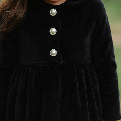 Black Velvet Jackie-O coat