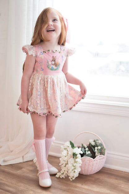 Pink Floral Sawyer Set (choice of length and chest design)