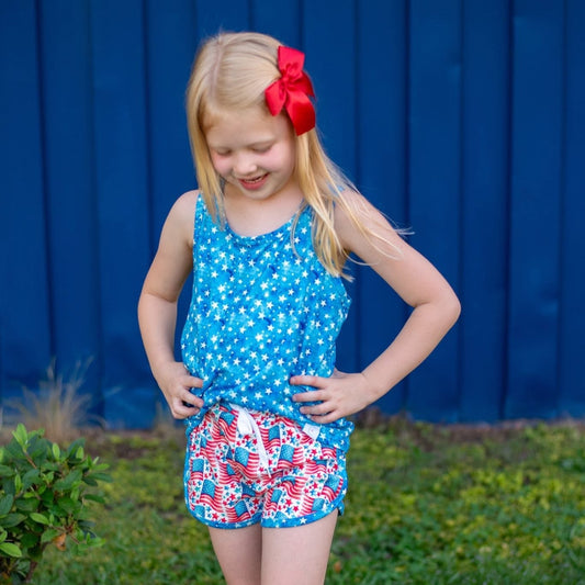 LPK Stars & Stripes Athletic shorts set