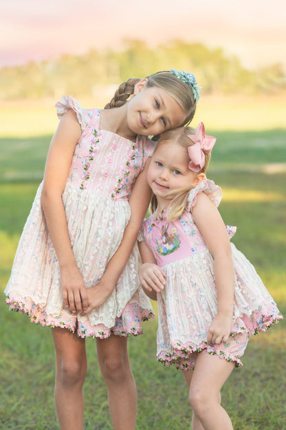 Pink Floral Sawyer Set (choice of length and chest design)
