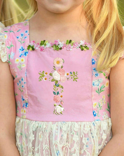 Pink Floral Sawyer Set (choice of length and chest design)
