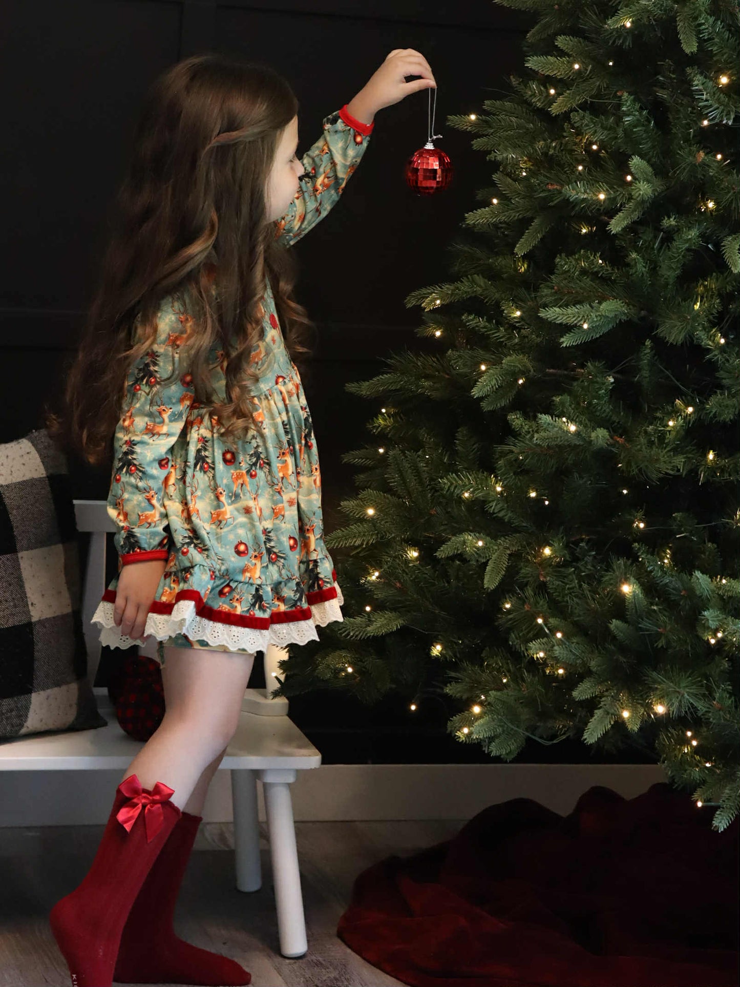 LPK Vintage Reindeer Dress Set