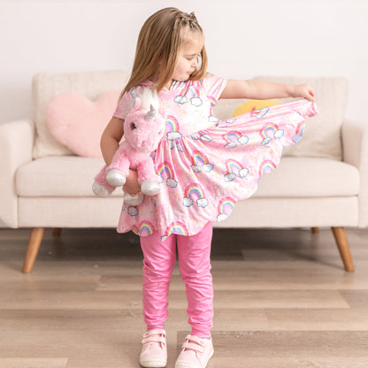 LPK rainbow hooded tunic set